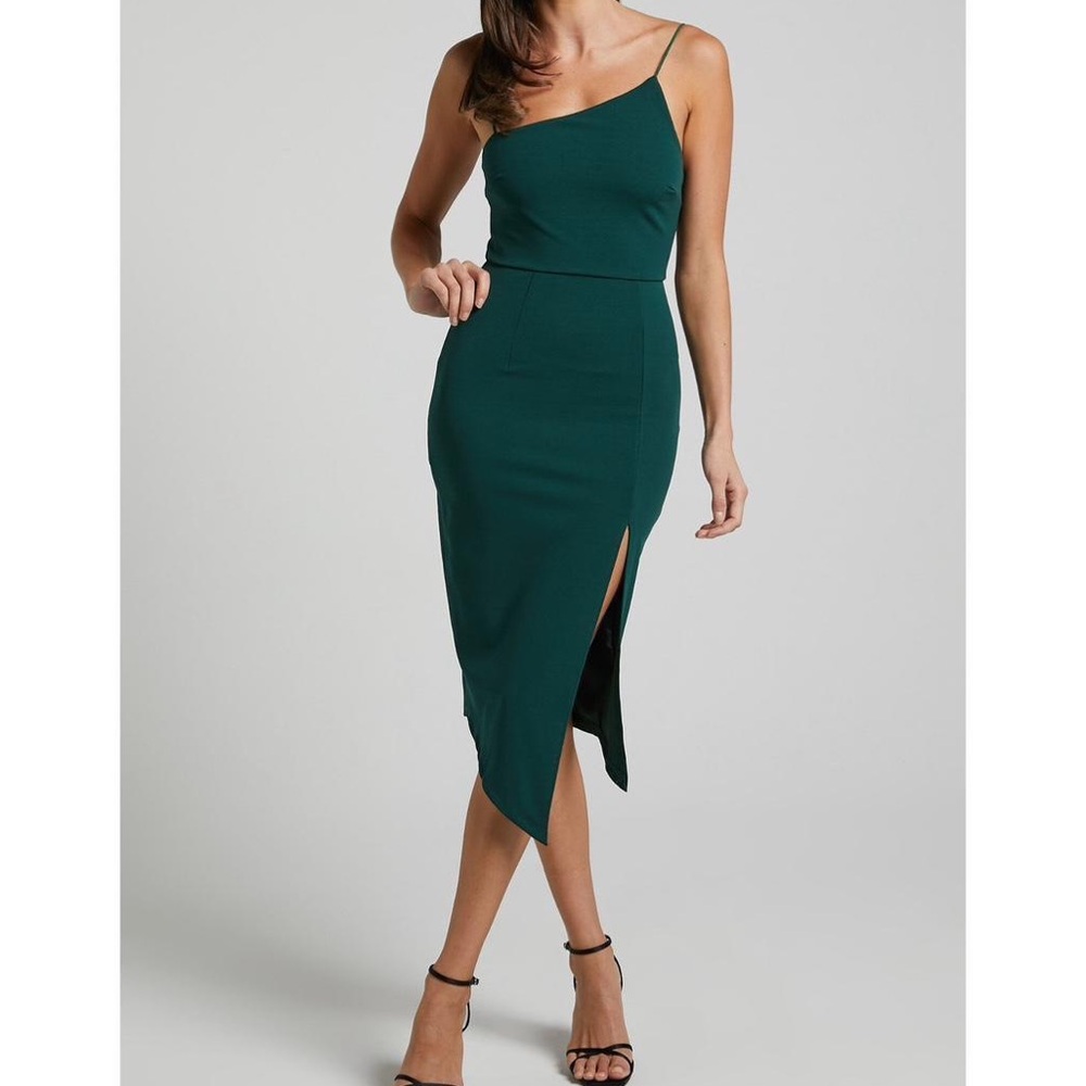 Asymmetrical emerald green Dress
